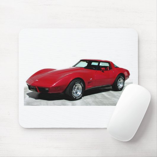 1979 Red Corvette Classic Muismat (Met muis)