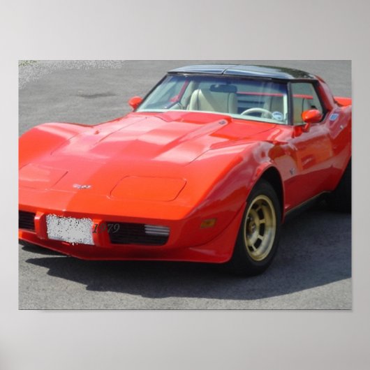 1979 Red Corvette Classic Poster (Voorkant)