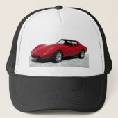 1979 Red Corvette Classic Trucker Pet (Voorkant)