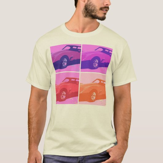 1979 Red Corvette Pop Art T-shirt (Voorkant)