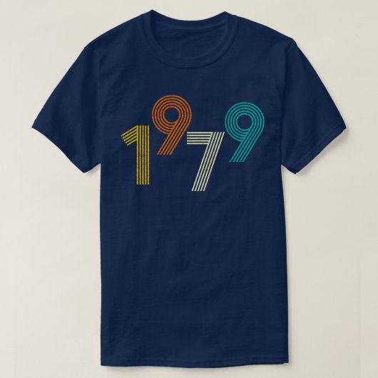 1979 Retro Birthday T-shirt (Design voorkant)