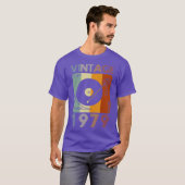  1979 Retro Record Player Verjaardag Vinyl T-shirt (Voorkant volledig)