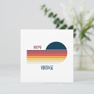 1979 Retro Stripe Sun Bedankkaart