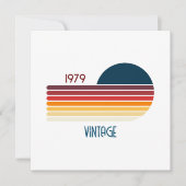  1979 Retro Stripe Sun Bedankkaart (Voorkant)
