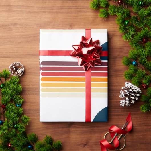  1979 Retro Stripe Sun Cadeaupapier (Feestdagen Geschenken)