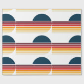  1979 Retro Stripe Sun Cadeaupapier (Vlak)
