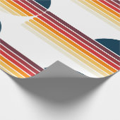 1979 Retro Stripe Sun Cadeaupapier (Hoek)
