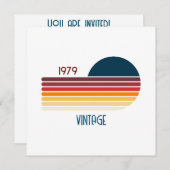  1979 Retro Stripe Sun Kaart (Voorkant / Achterkant)