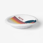  1979 Retro Stripe Sun Papieren Kommen (Gebogen)