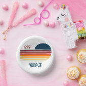  1979 Retro Stripe Sun Papieren Kommen (Feest)