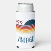  1979 Retro Stripe Sun Seltzer Blikjeskoeler (Seltzer Voorkant)