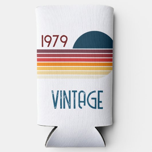  1979 Retro Stripe Sun Seltzer Blikjeskoeler (Voorkant)