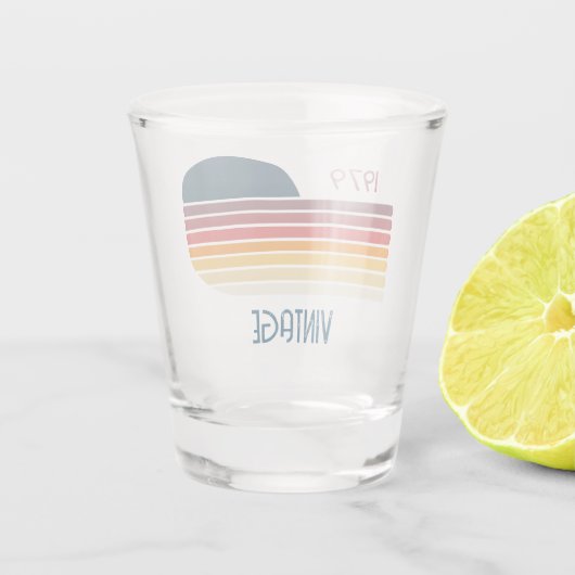  1979 Retro Stripe Sun Shot Glas (Achterkant)