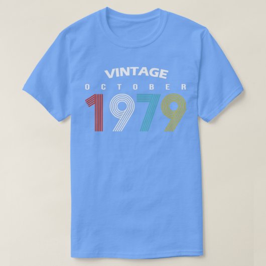 1979 Vintage Birthday Gif T-shirt (Design voorkant)