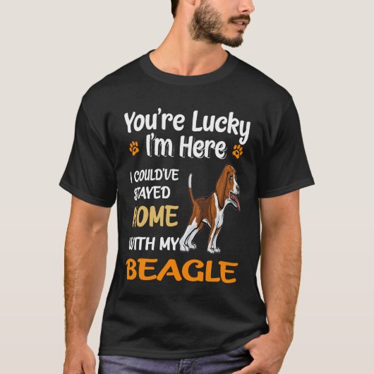 197 Je hebt geluk met mijn Beagle T-shirt (Voorkant)