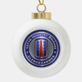 197e Infanteriebrigade Keramische Bal Ornament (Voorkant)