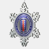 197e Infanteriebrigade Tin Sneeuwvlok Ornament (Rechts)