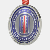 197e Kerstmis infanteriebrigade Metalen Ornament (Links)