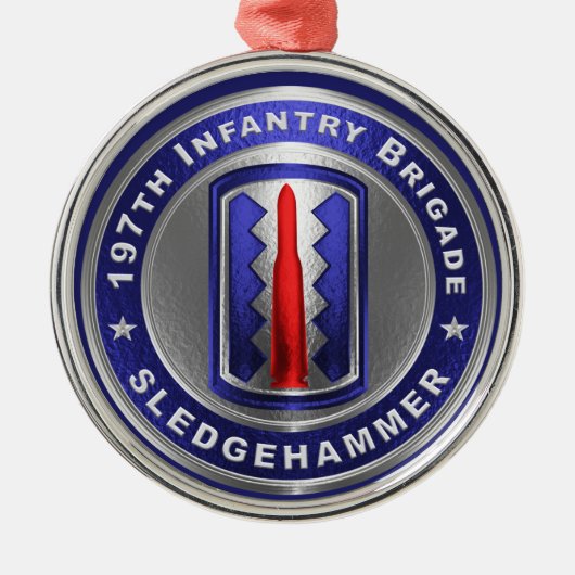 197e Kerstmis infanteriebrigade Metalen Ornament (Voorkant)