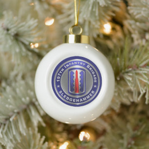 197ste Infanteriebrigade  Keramische Bal Ornament