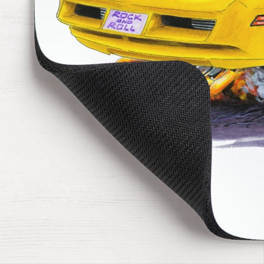 1980-82 Corvette gele auto Muismat (Hoek)