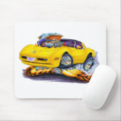 1980-82 Corvette gele auto Muismat (Met muis)