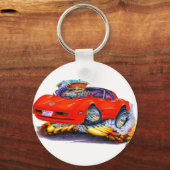 1980-82 Corvette Red Car Sleutelhanger (Voorkant)