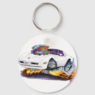 1980-82 Corvette White Car Sleutelhanger