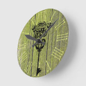 1980  acrylwandklok ronde klok (Hoek)