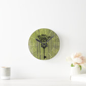 1980  acrylwandklok ronde klok (Huis)