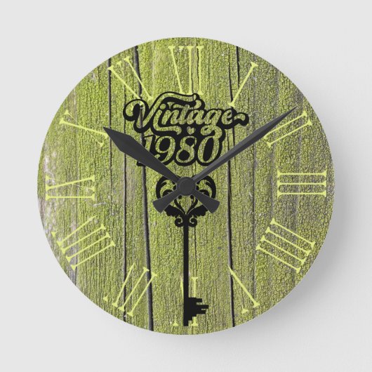 1980  acrylwandklok ronde klok (Voorkant)