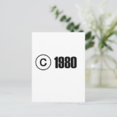 1980 Copyright Briefkaart (Staand voorkant)