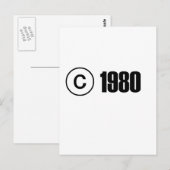 1980 Copyright Briefkaart (Voorkant / Achterkant)