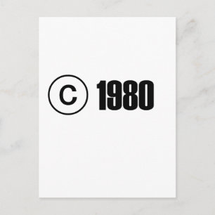 1980 Copyright Briefkaart