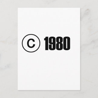1980 Copyright Briefkaart