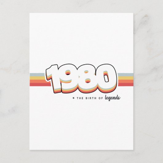 1980 De geboorte van legenden Briefkaart (Voorkant)