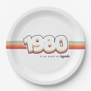 1980 De geboorte van legenden Papieren Bordje