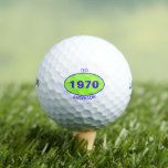 1980 Editable 50th Birthday Green Personalized Golfballen<br><div class="desc">1980 Bewerkbare 50e Verjaardag Groene Gepersonaliseerde Golfballen voor de coole vader,  papa,  oom,  broer neef golfer. Voeg zijn voornaam,  achternaam of monogram toe.</div>