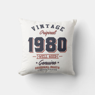  1980 Geboren in 1980 Retro Birthday Gift Kussen