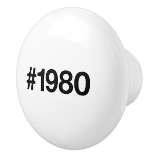 1980 Hashtag 45 Verjaardag Jubileum Keramische Knop