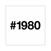 1980 Hashtag 45 Verjaardag Jubileum Rubberstempel (Afrduk)
