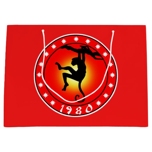 1980 Jaar van de Aap Large Cadeautasje (Voorkant)