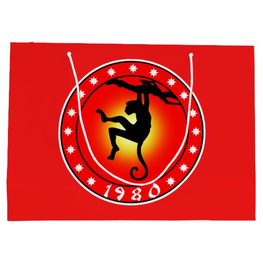 1980 Jaar van de Aap Large Cadeautasje (Achterkant)