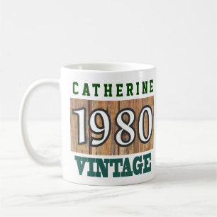 1980 Jaar van de geboorte - Dag van de geboorte Koffiemok