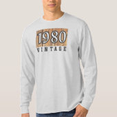 1980 Jaar van de geboorte T-Shirt (Voorkant)