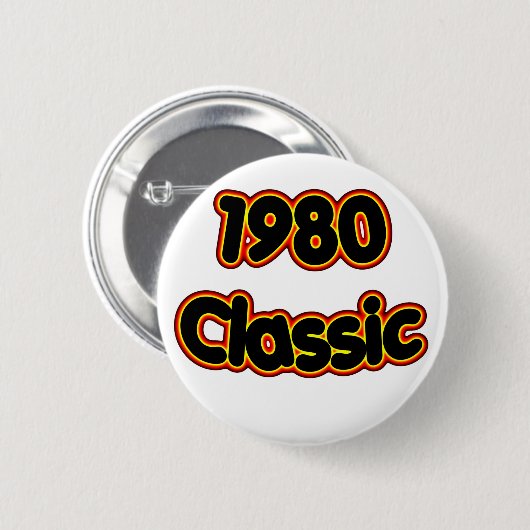 1980 Klassiek Ronde Button 5,7 Cm (Voorkant /achterkant)