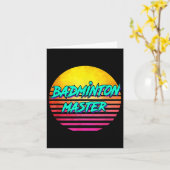 1980 Retro Badminton Master Kaart (Gele Bloem)