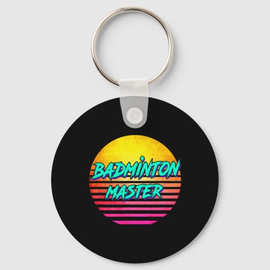1980 Retro Badminton Master Sleutelhanger (Voorkant)