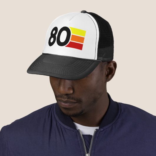 1980 Retro Birthday Poly Foam Trucker Hat Trucker Pet (In situ)