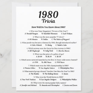 1980 Trivia spel
